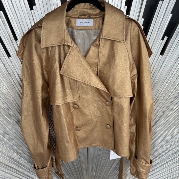 Aggi by Halewski Collins Short Vegan Leather Jacket - Picture 7 of 8